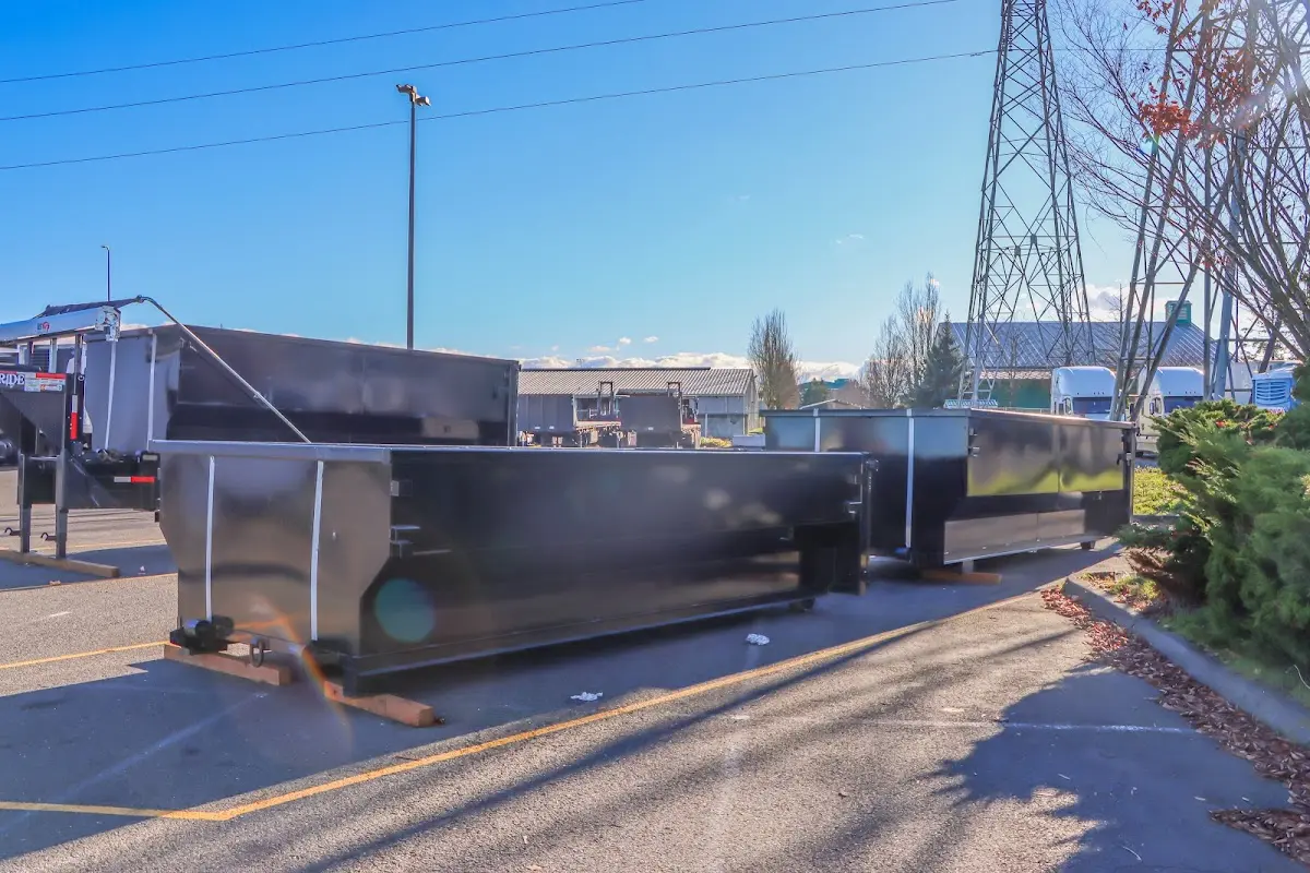 Roll-off dumpster ready for waste disposal at job site for Roofing Dumpster Rental in Antwerp